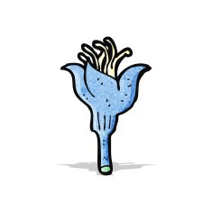 blue flower cartoon N2