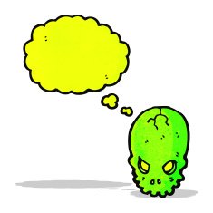 cartoon spooky skull N11