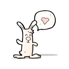 cartoon rabbit with love heart N2