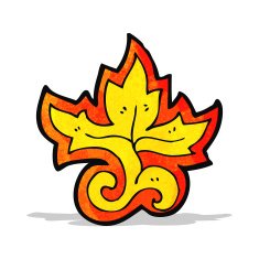 firery floral decorative swirl element