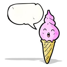 ice cream cone cartoon character N9