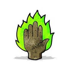 flaming hand symbol N4