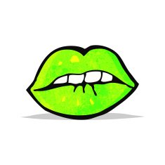 green halloween lips cartoon