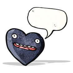 cartoon black heart N7