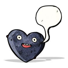 cartoon black heart N8