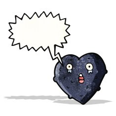 cartoon black heart N9