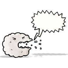 sneezing raincloud cartoon