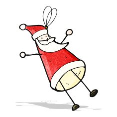 cartoon santa christmas tree decoration