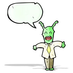 cartoon little alien N16