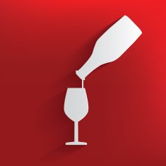 Wine design on red background clean vector