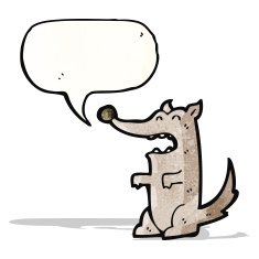 cartoon little wolf N22