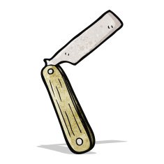 cartoon cut throat razor N4