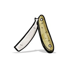 cartoon cut throat razor N6