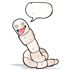 cartoon crazy worm