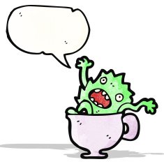 cartoon monster in teacup N3