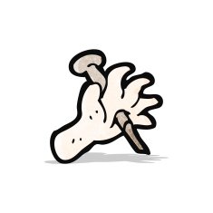 cartoon nail through hand N2