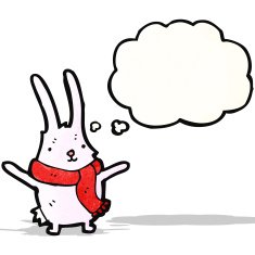 cartoon pink rabbit N25