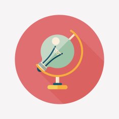 Light bulb flat icon with long shadow eps10 N43
