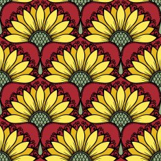 Seamless Floral Pattern (Vector) Hand Drawn Texture N20