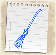 broom halloween symbol cartoon illustration