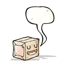 talking mail package cartoon