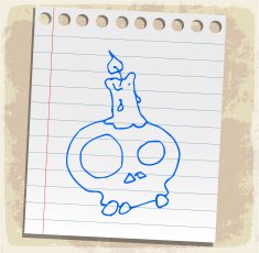 skull halloween symbol cartoon illustration