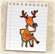 reindeer cartoon illustration N2