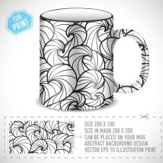 abstract art design for print on a cup