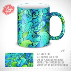 abstract art design for print on a cup N3