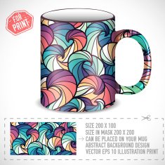 abstract art design for print on a cup N4