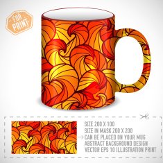 abstract art design for print on a cup N5