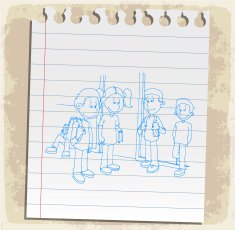 Cartoon student illustration