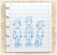 Cartoon sport illustration