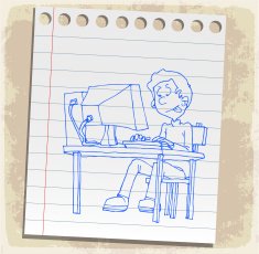 Cartoon computer internet illustration N2