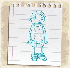 Cartoon pants off illustration