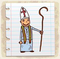 Cartoon priest illustration N2