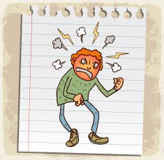 Cartoon rage illustration