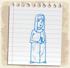 Cartoon nun illustration