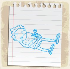 Cartoon dead illustration
