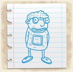 Cartoon nerd illustration