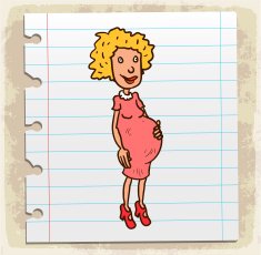 Cartoon Pregnant illustration