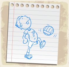 Cartoon soccer illustration