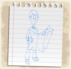 Cartoon map illustration