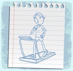 Cartoon sport gym illustration