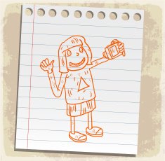 Cartoon selfie illustration N2