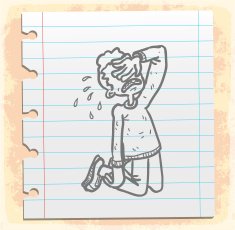 Cartoon cry illustration