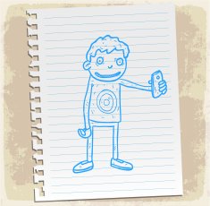 Cartoon selfie illustration N3
