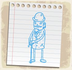 Cartoon hipster illustration