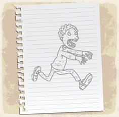 Cartoon run illustration