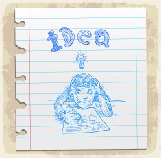 Cartoon idea illustration